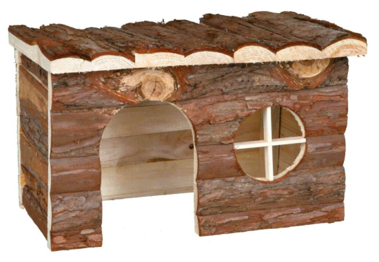 Maison Jerrik, dègues, bois d'écorce, 28 × 16 × 18 cm