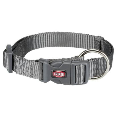 Premium collier, M–L: 35–55 cm/20 mm, gris graphite