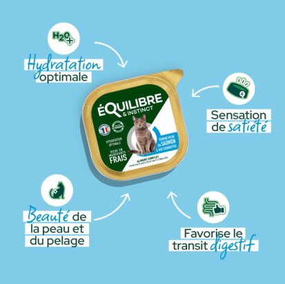 PÂTÉE RICHE EN SAUMON ET AUX COURGETTES POUR CHAT STÉRILISÉ - 85G