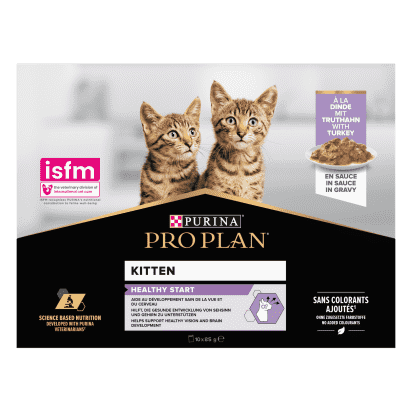 PRO PLAN Kitten HEALTHY START Dinde Sauce Pochons 10x85g