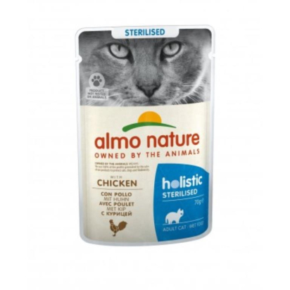 Pâtée en pochon Holistic Sterilised Poulet Almo Nature 70 g