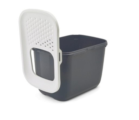 Bac à litière Hop In Plastique Anthracite 58,5 x 39 x H 39,5 cm - SAVIC