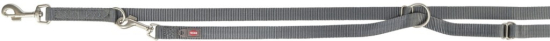 Premium laisse réglable, XS–S: 2,00 m/15 mm, gris graphite