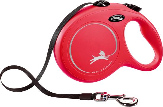 Flexi Laisse à enrouleur New Classic Tape Rouge