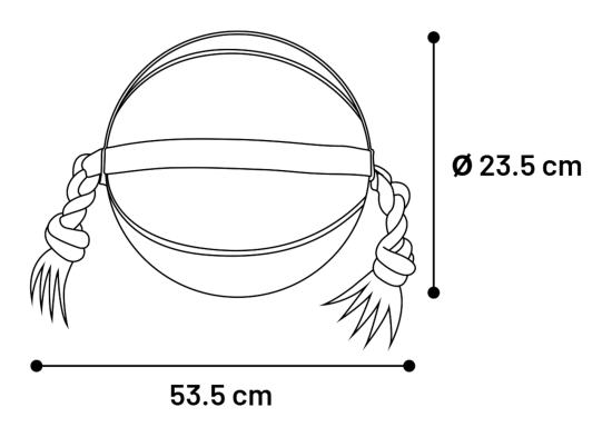 Jouet Matchball Basket-ball avec corde Orange
