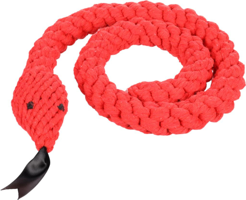 Jouet Flocco Serpent & Cordon Tissé Rouge 95X6X4CM
