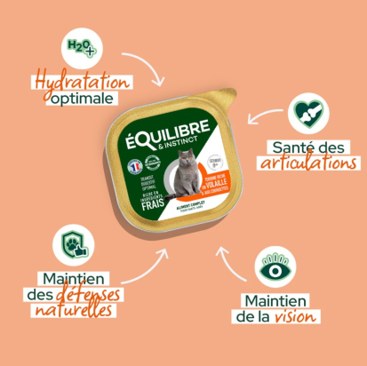 PÂTÉE RICHE EN VOLAILLE ET AUX COURGETTES POUR CHAT SENIOR - 85G