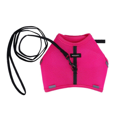 Harnais Soft Rose avec laisse  10*120 pour chat - Wouapy