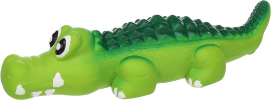 JOUET CHIEN LATEX CROCODILE VERT 