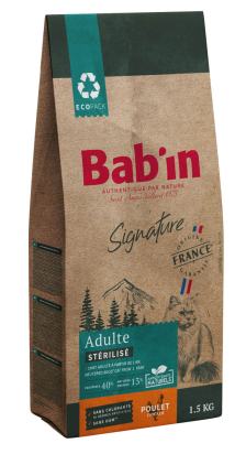 BAB'IN SIGNATURE CHAT ADULTE STERILISE POULET 1.5 KG