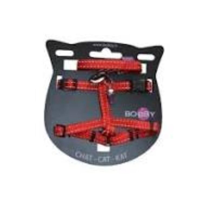 HARNAIS+LAISSE CHAT SAFE 10 ROUGE