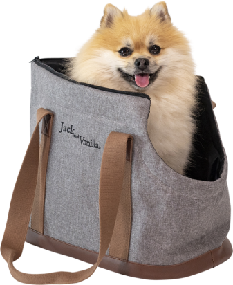 JACK & VANILLA V BIZOU TRANSPORTEUR GRIS/BRUN 41X21X31CM