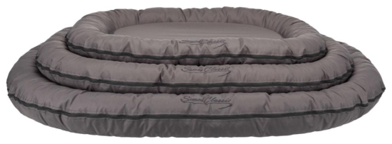 Coussin Samoa Vital, ovale, 110 × 85 cm, noir