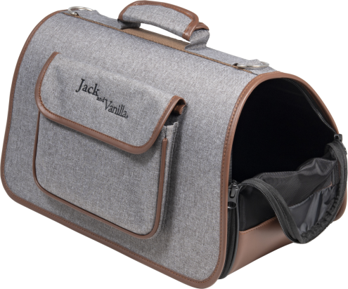 JACK & VANILLA BIZOU TRANSPORTEUR GRIS/BRUN 43X25X25CM