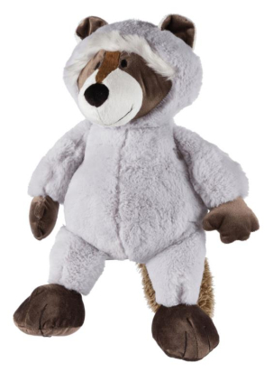 Raton laveur avec son original, en peluche, 54 cm
