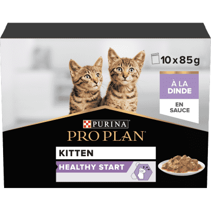 PRO PLAN Kitten HEALTHY START Dinde Sauce Pochons 10x85g