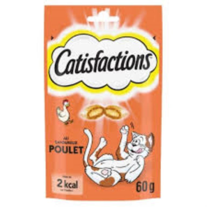 CATISFACTIONS Friandises au poulet pour chat et chaton 60g