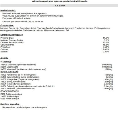 VV LAPIN 25KG