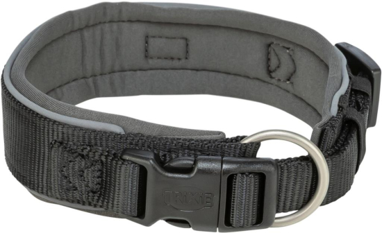 Premium collier, extra large, S–M: 33–42 cm/35 mm, bleu royal/gris graphite