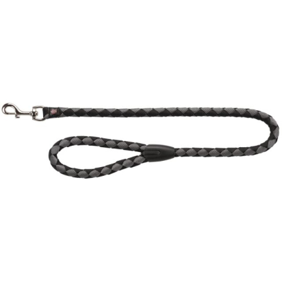 Cavo laisse, L–XL: 1,00 m/ø 18 mm, noir/gris graphite