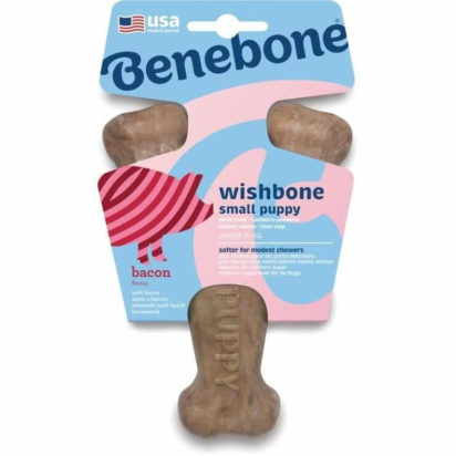 JOUET NYLON PUPPY WISHBONE BACON S