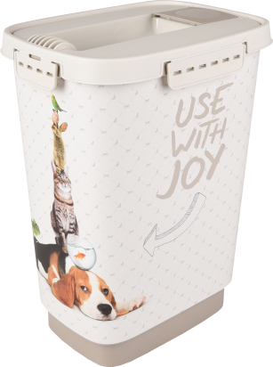 Conteneur à aliments June Rectangle Taupe et Blanc 8,4 Litres