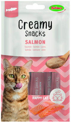 CREAMY SNACKS CHAT X4, SAUMON, 60G