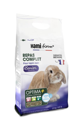 Repas complet 2,5KG pour lapin nain senior à partir de 4 ans HAMIFORM