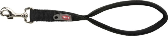 Premium laisse courte, M–XL: 37 cm/25 mm, noir