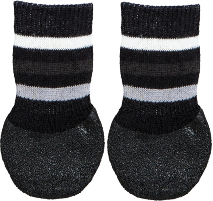Chaussettes pour chiens, anti-dérapantes, S–M, 2 Pcs, noir