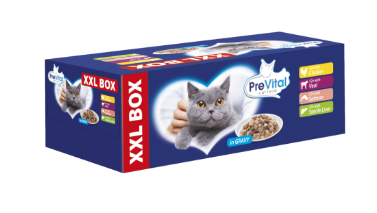 MULTIPACK DE POCHONS POUR CHATS PREVITAL - 48 POCHONS DE 100G