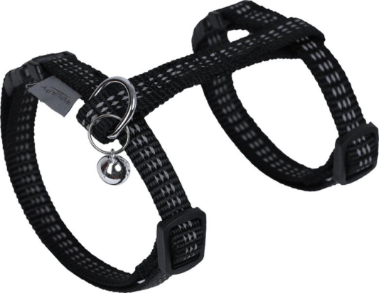 Wouapy - Harnais + Laisse Protect avec Grelot pour Chat Noir