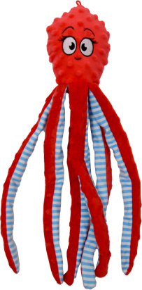 JACK & VANILLABUBBLE PLUSH JOUET POUR CHIEN OCTOPUS ROUGE XL 45x17x17CM 