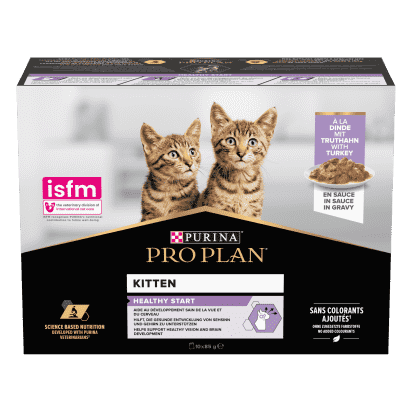 PRO PLAN Kitten HEALTHY START Dinde Sauce Pochons 10x85g