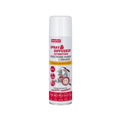 BEAPHAR Spray & Diffuseur Automatique Insecticide Habitat 250 ml