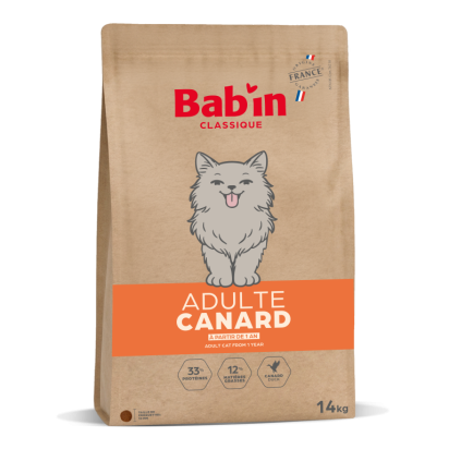 BAB'IN NEW CLASSIQUE CHAT ADULTE CANARD - 14KG
