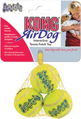 Kong® Jouet Air Dog SMALL Jaune Balle de tennis - S