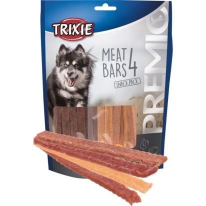 Premio 4 Meat Bars Snack Pack au poulet/canard/agneau/saumon, 4 × 100 g