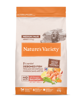 NATURE'S VARIETY chien Original No Grain med adult saumon 10kg