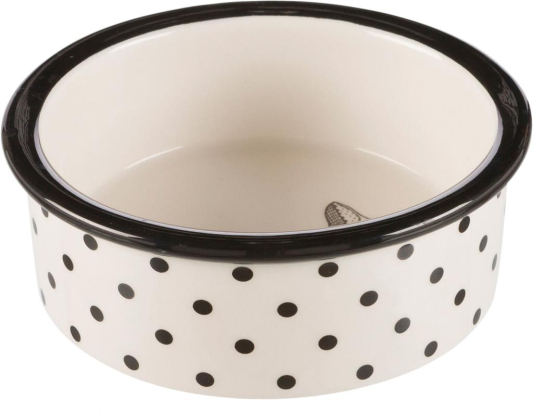 Gamelle, en céramique, 0,3 l/ø 12 cm, blanc/noir