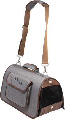JACK & VANILLA BIZOU TRANSPORTEUR GRIS/BRUN 43X25X25CM