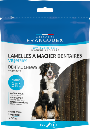 LAMELLES A MACHER DENTAIRES POUR GRAND CHIEN x15