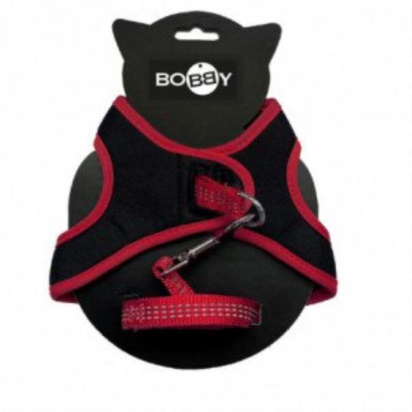 PCK CHAT HARNAIS MIN+LAISSE ROUGE XS