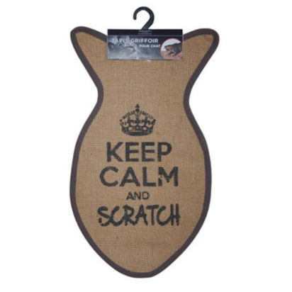 Wouapy - Tapis Griffoir Poisson Gris l.31 cm x P.1 x H.55