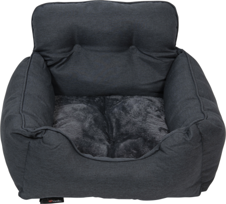 JACK & VANILLA BIZOU SIÈGE DE VOITURE GRIS FONCÉ 53X50X35CM