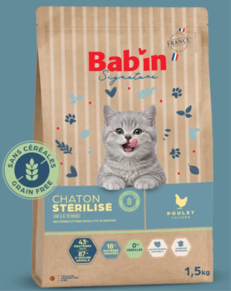 BAB'IN SIGNATURE CHATON SANS CEREALES 1.5 KG