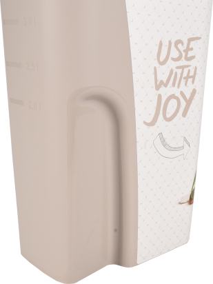 Conteneur à aliments June Rectangle Taupe et Blanc 4,1 Litres