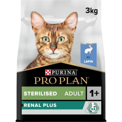 PRO PLAN Sterilised Adult RENAL PLUS au lapin pour chat 3KG