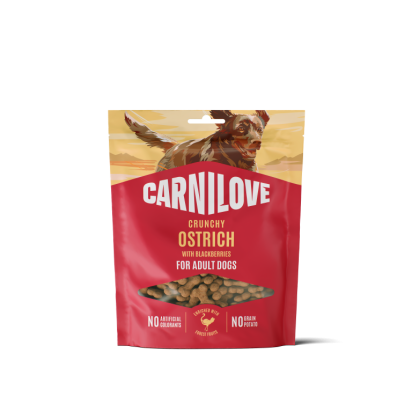 FRIANDISE CARNILOVE CRUNCHY CHIEN ADULTE - AUTRUCHE - 200G