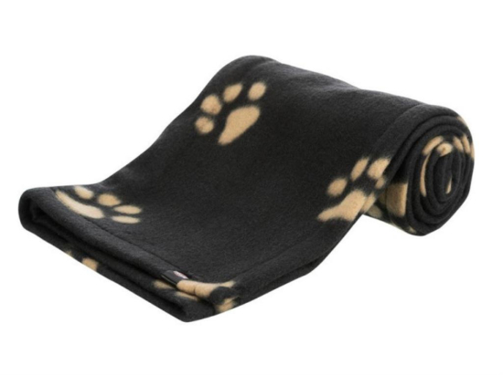Couverture Beany, en polaire, 100 × 70 cm, noir
